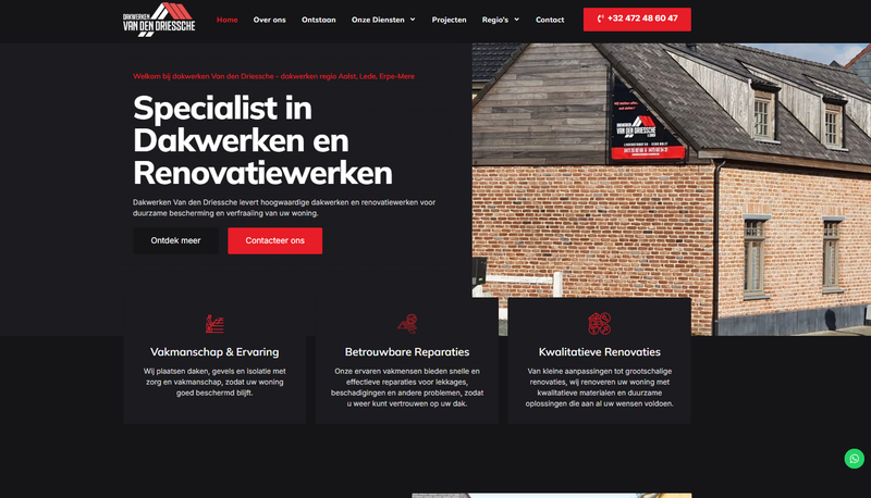 Dakwerken Van den Driessche website